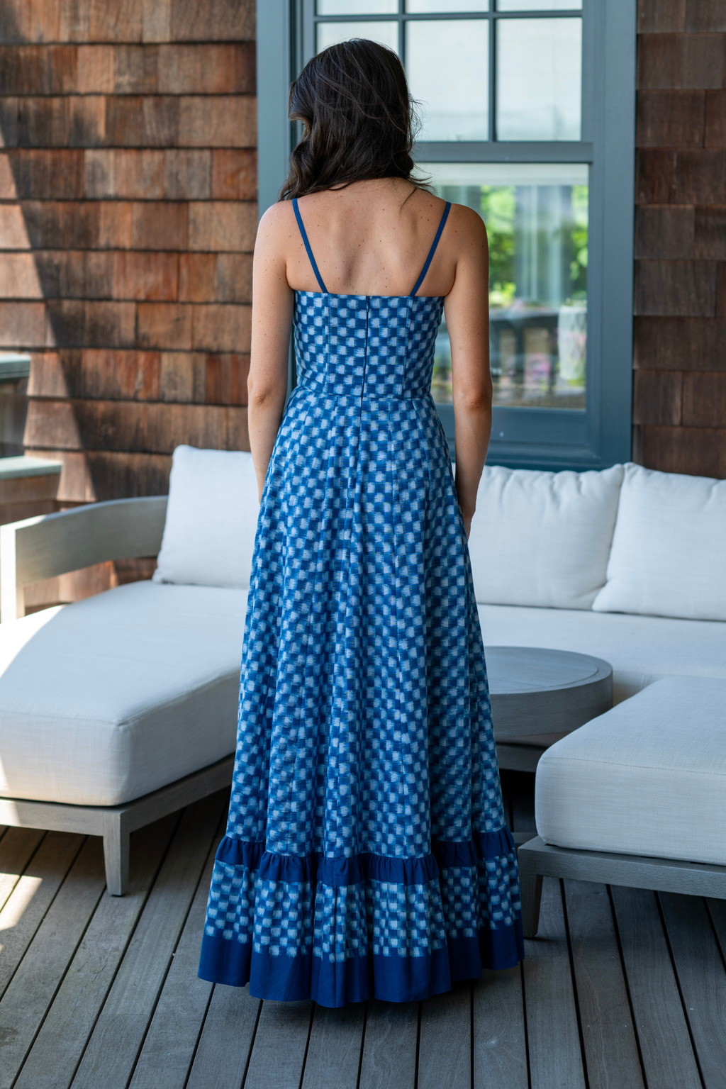 De Castro Blue Checkmate Dress