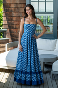 De Castro Blue Checkmate Dress