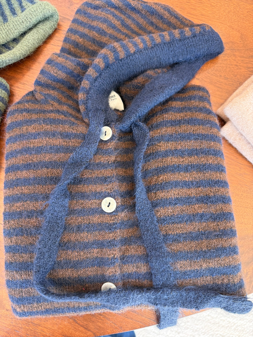 Johanna Paris Hearth Striped Cardigan Hoody