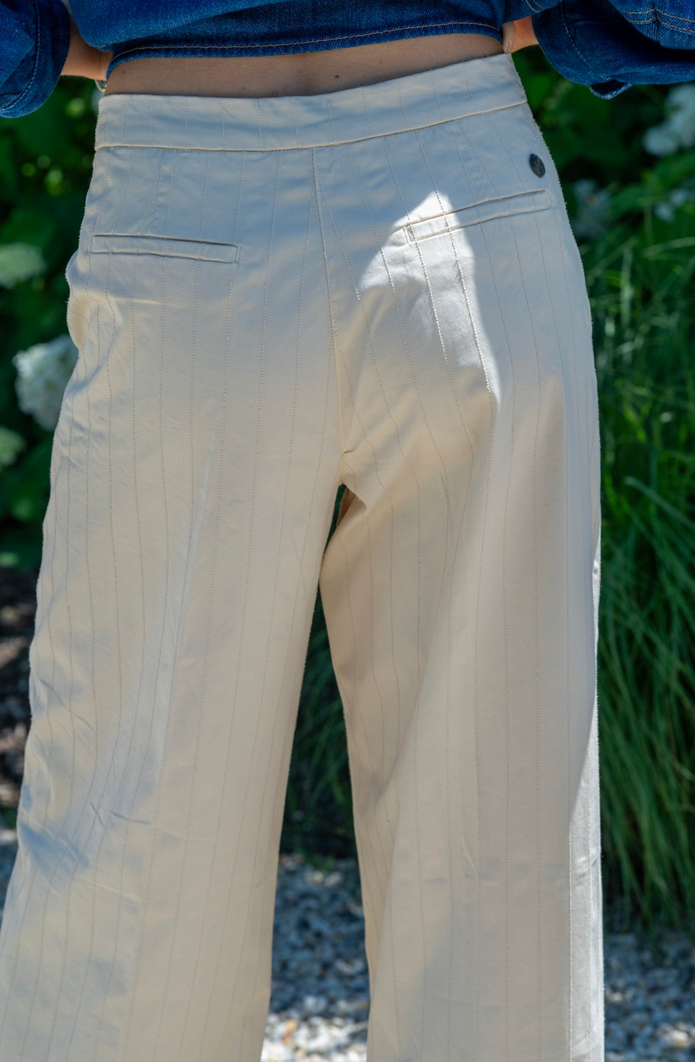 Shaft Jean Flaire Micro Stripe Light Ecru